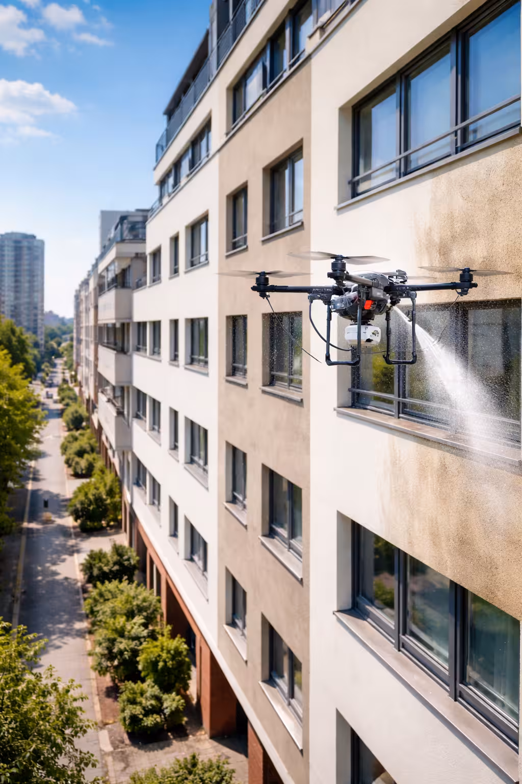 Dron czyszczący elewacje budynków Radom – nowoczesne technologie